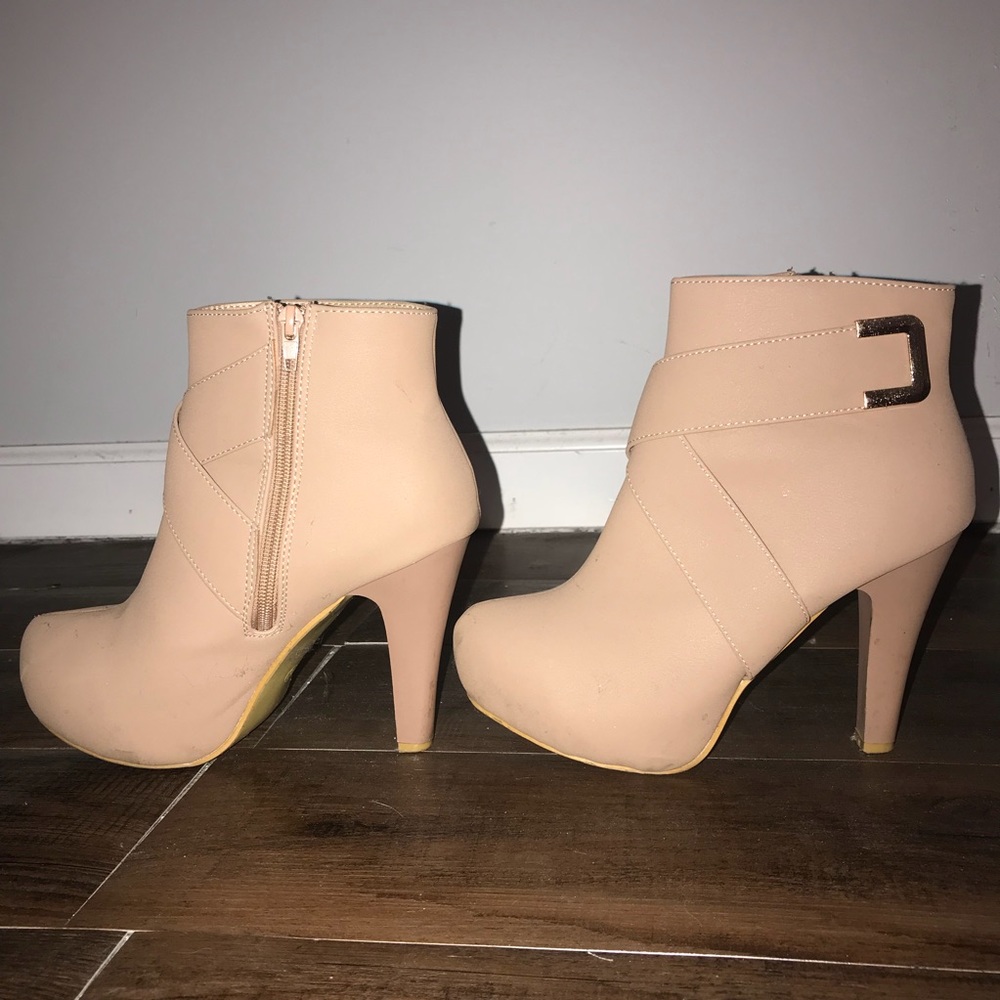Nude booties